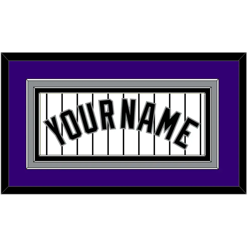 Colorado Name - Home White Pinstripes - Triple Mat 2