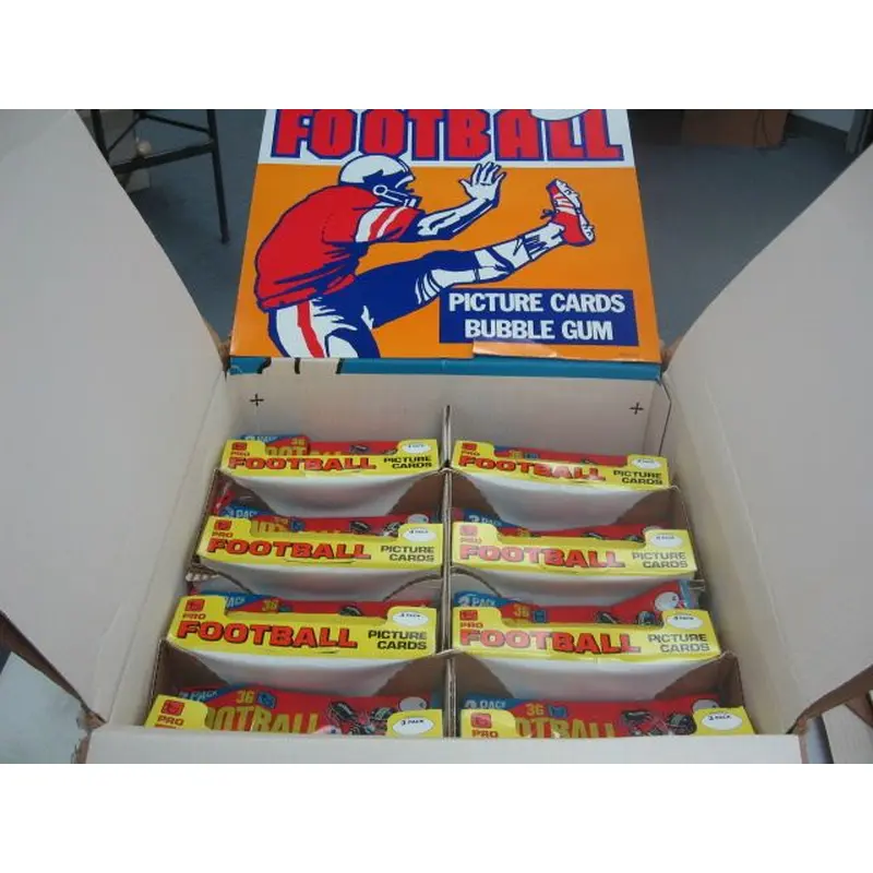 1980 Topps Football Wax Pack Rack Pack Case (192 Count)