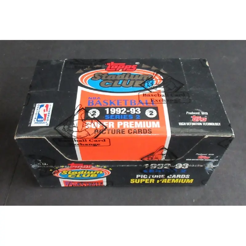 1992/93 Topps Stadium Club Basketball Series 2 Jumbo Box (BBCE) (w/ price stickers)