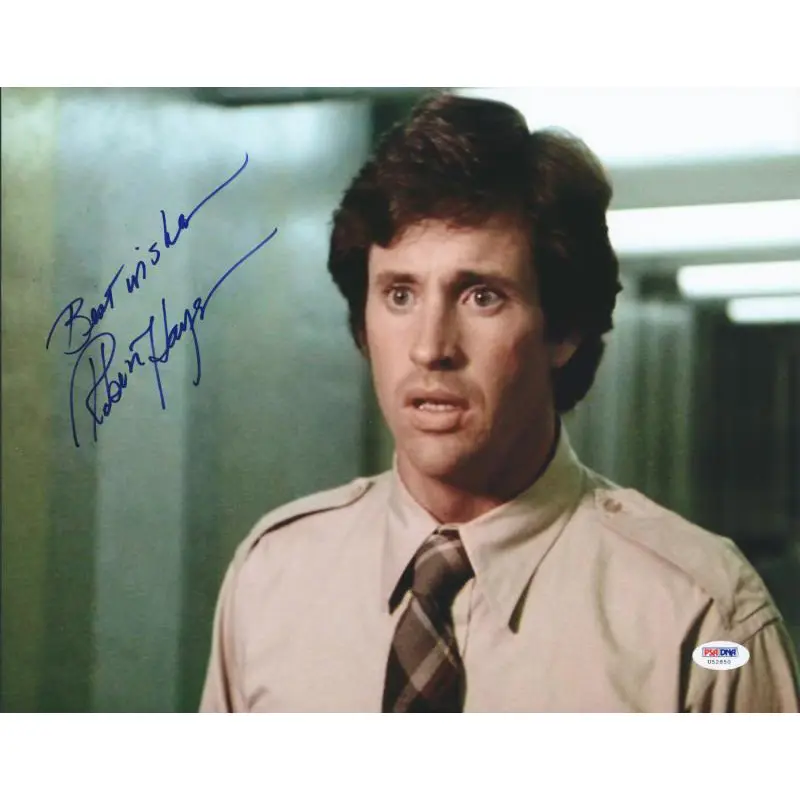 Robert Hays Airplane Signed Authentic 11X14 Photo Autographed PSA/DNA #U52850