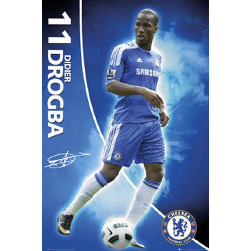 Didier Drogba "Signature" Chelsea FC Soccer Action Poster - GB Eye 2011