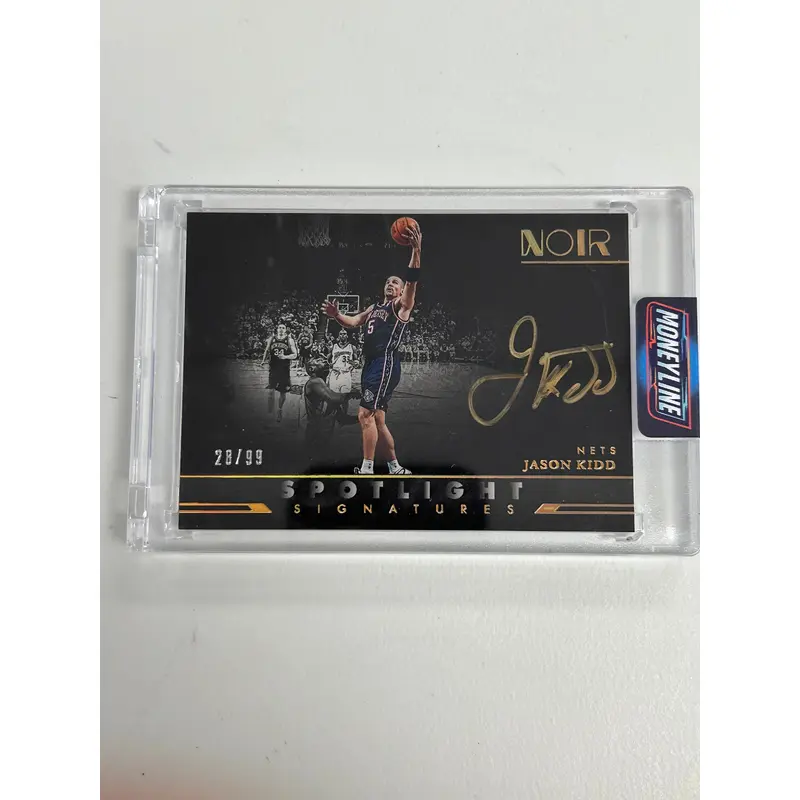 Jason Kidd 2022 Panini Noir Spotlight Signatures Auto #28/99
