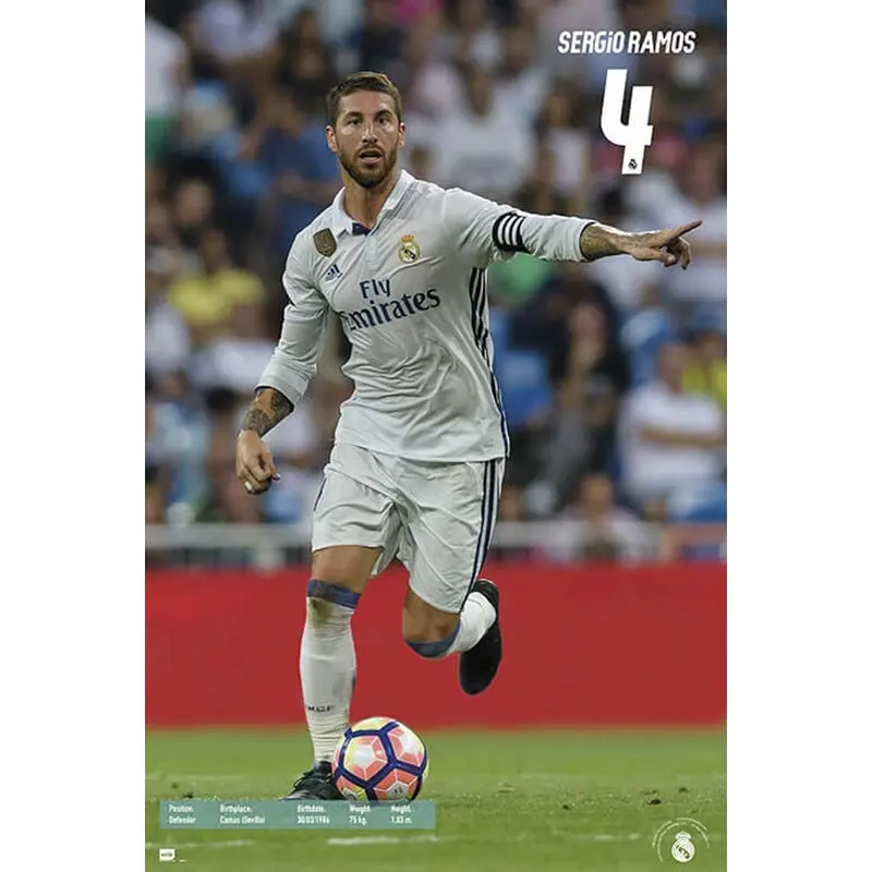 Sergio Ramos "Leadership" Real Madrid CF Football Legend Poster - G.E. (Spain)