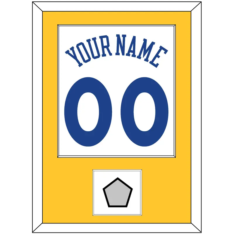 Golden State Name & Number With Finals Patch - Home White (2010-2019) - Single Mat 2