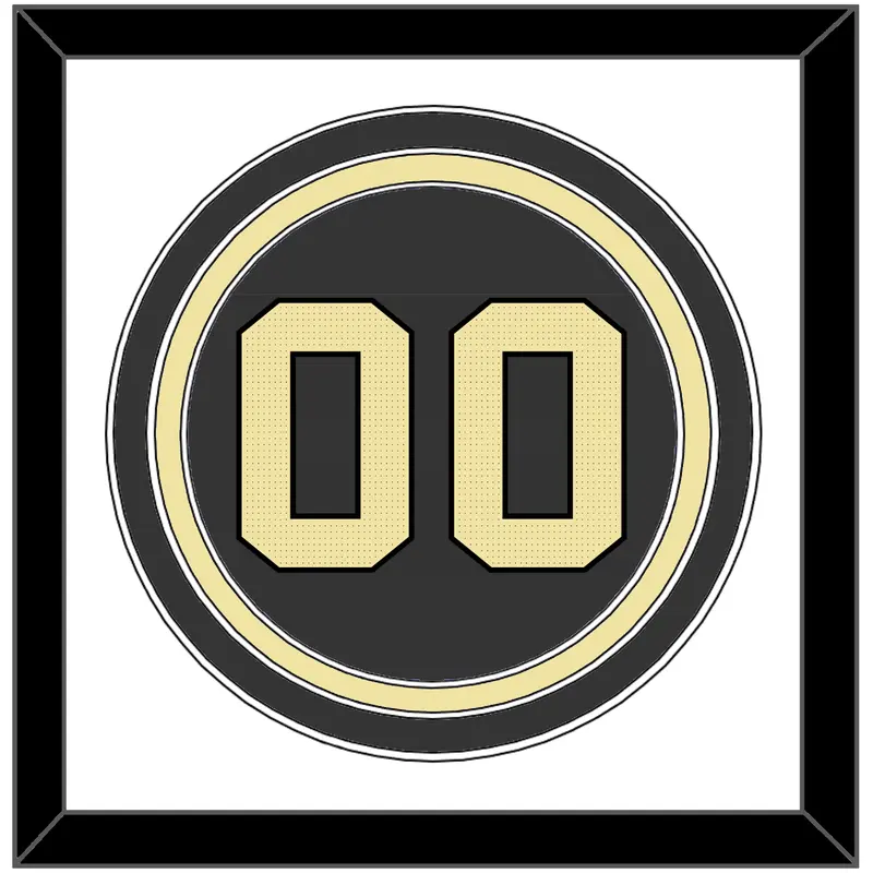 Vanderbilt Baseball Number - Road Black (2019-2020) - Triple Mat 1