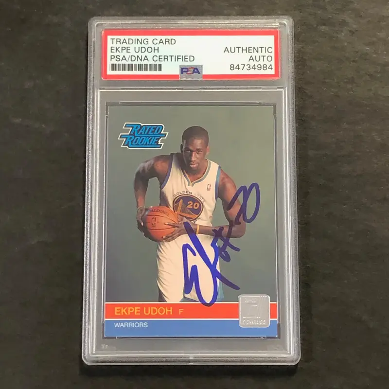 2010-11 Donruss Rated Rookie #233 Ekpe Udoh Signed Card AUTO PSA Slabbed RC Warriors