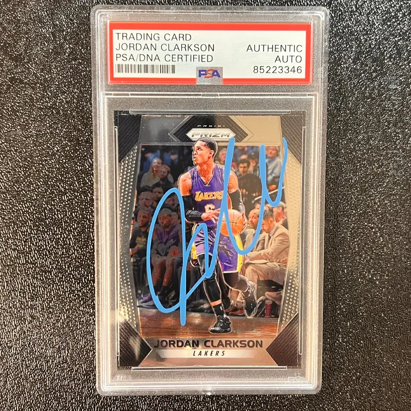 2017-18 Panini Prizm #286 Jordan Clarkson Signed Card AUTO PSA Slabbed Lakers