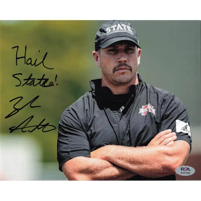 Zach Arnett signed 8x10 photo PSA/DNA Mississippi State Autographed