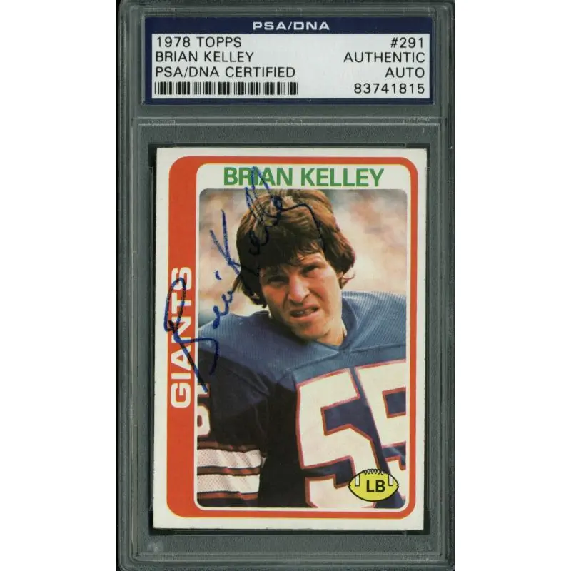 Giants Brian Kelley Authentic Signed Card 1978 Topps #291 PSA/DNA Slabbed