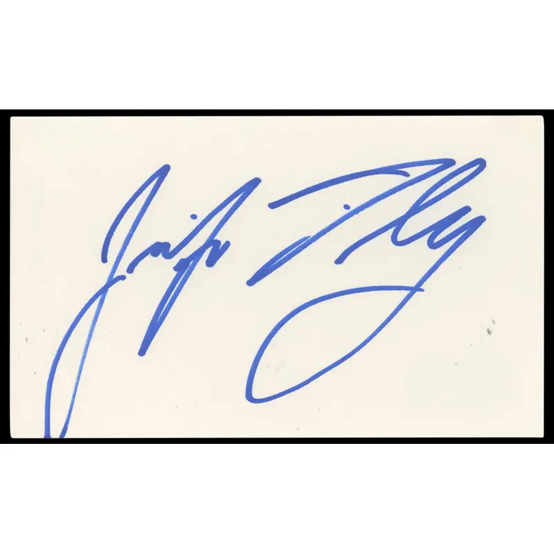 Jennifer Tilly Bride of Chucky Authentic Signed 3x5 Index Card BAS #BN33290