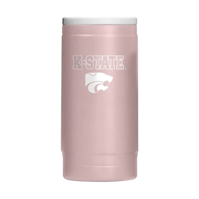 Kansas State 12oz Stencil Powdercoat SlimCan Coolie