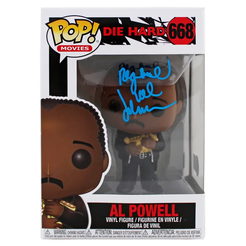 Reginald VelJohnson Die Hard Signed #668 Funko Pop Vinyl Figure w/ Blue Sig BAS