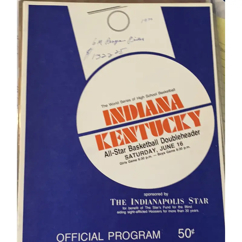 1979 Indiana vs Kentucky High School Basketball All Star Game Program