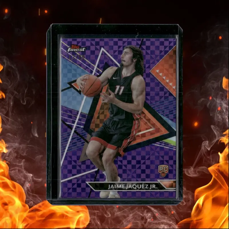 2023-24 Topps Finest Basketball Jaime Jaquez Jr. Purple Checkerboard Refractor