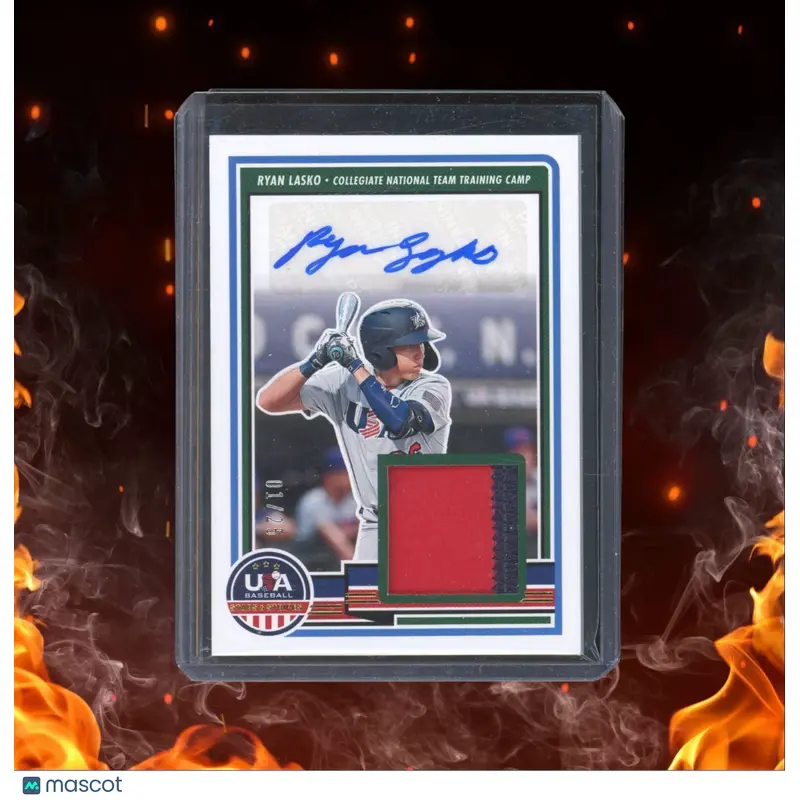 2023 Panini USA Stars & Stripes Ryan Lasko Collegiate Patch Auto 01/25 #SM-RL
