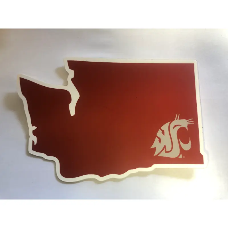 Crimson WSU Cougars Washington State Decal