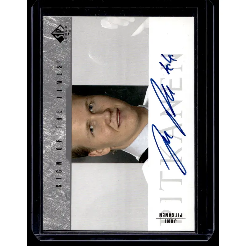 2003-04 Upper Deck SP Authentic - Sign of the Times - Joni Pitkanen #SOT-JP RY