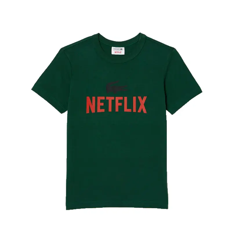 LACOSTE GREEN T SHIRT LACOSTE TEE KIDS TJ5543 132