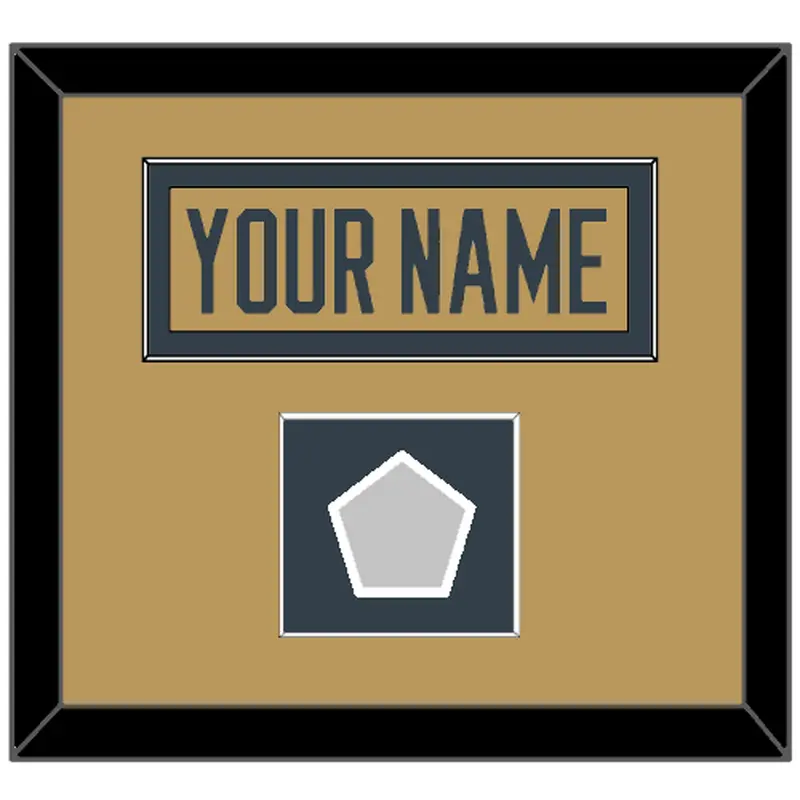 Vegas Nameplate & 2023 Stanley Cup Finals Patch - Alternate Gold - Single Mat 2