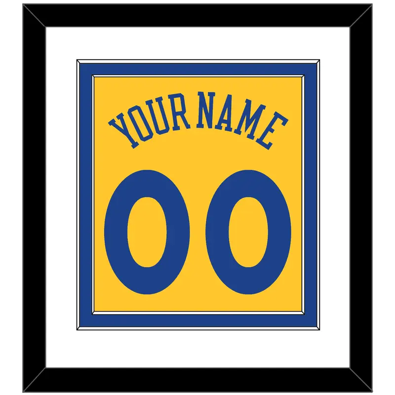 Golden State Name & Number - Alternate Yellow (2013) - Double Mat 1