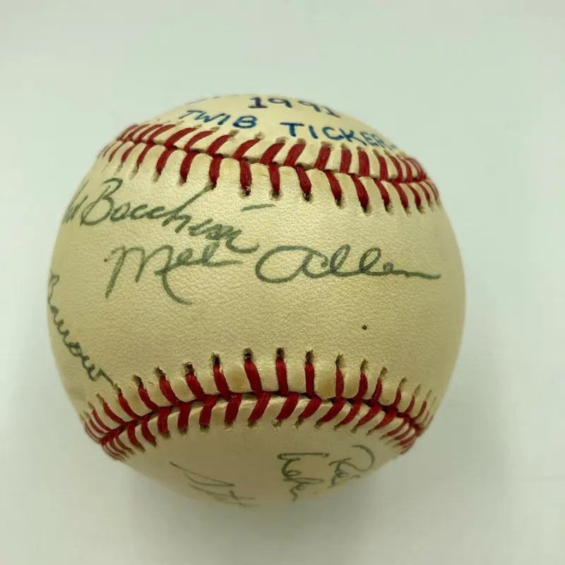 This Week In Baseball Broadcast Crew Signed 1991 All Star Game Baseball JSA COA
