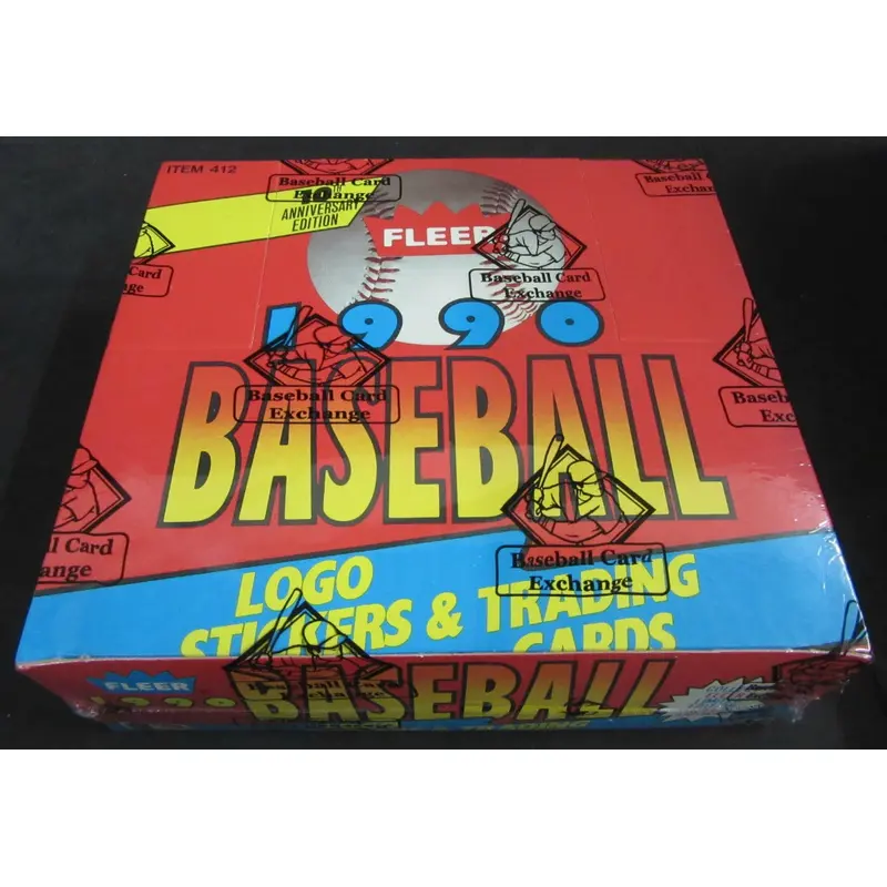 1990 Fleer Baseball Unopened Cello Box (FASC)