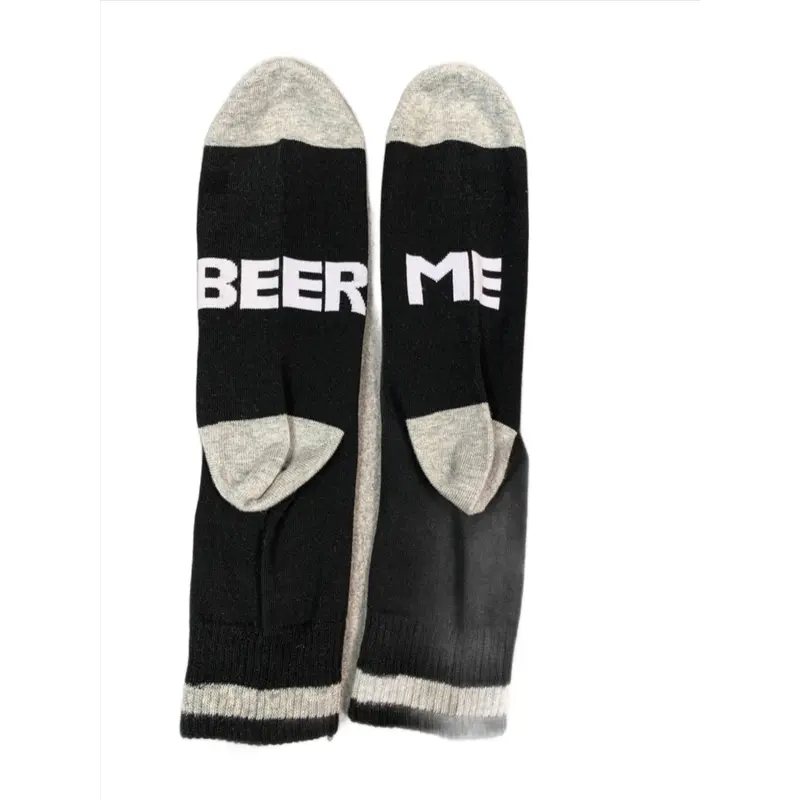Black and Gray "Beer Me" Socks