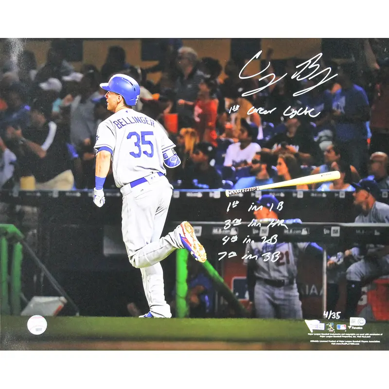 Dodgers Cody Bellinger "1st Career Cycle" Signed 16x20 Photo LE #4/35 Fanatics