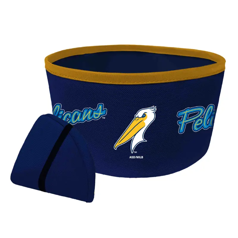 Myrtle Beach Pelicans All Star Dogs Collapsible 8 Inch Travel Bowl