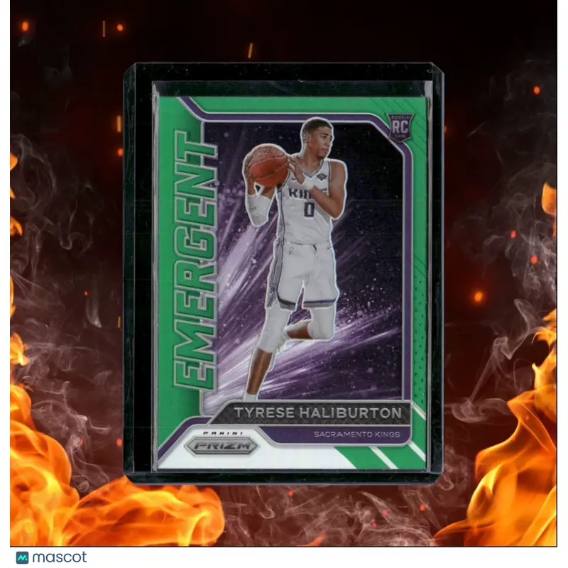 2021-22 Panini Prizm Tyrese Haliburton Emergent Green Prizm (B) Rookie #29