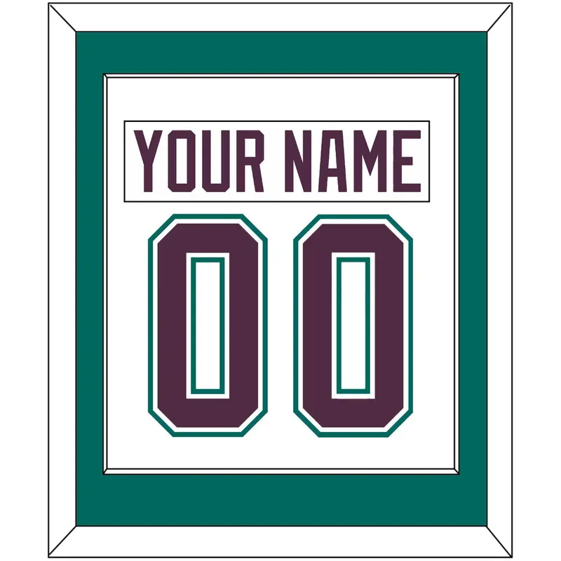 Anaheim Nameplate & Number (Back) Combined - Home White (1993-2006) - Single Mat 2