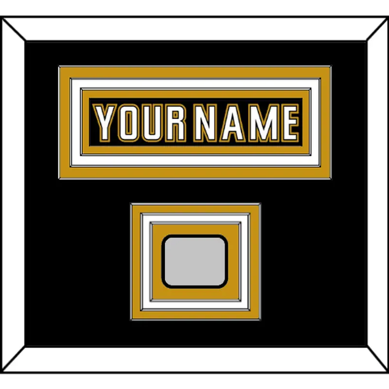 Anaheim Nameplate & Stanley Cup Finals Patch - Home Black (2006-2014) - Triple Mat 2