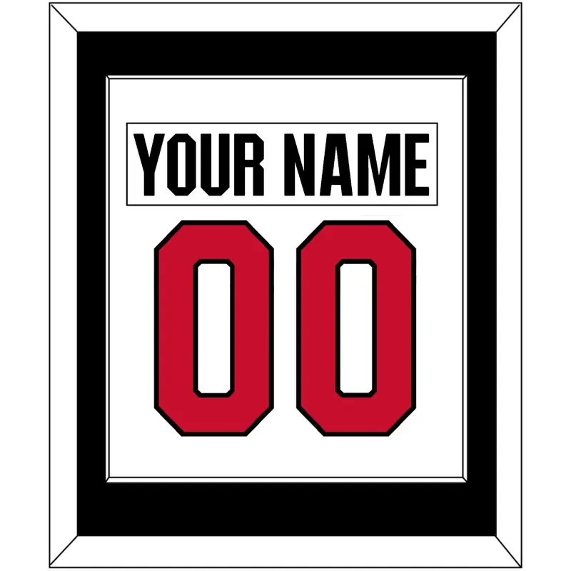 Ottawa Nameplate & Number (Back) Combined - Road White (2017-2020) - Single Mat 2