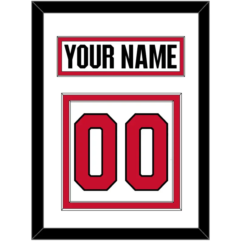 Ottawa Nameplate & Number (Back) - Road White (2017-2020) - Double Mat 1