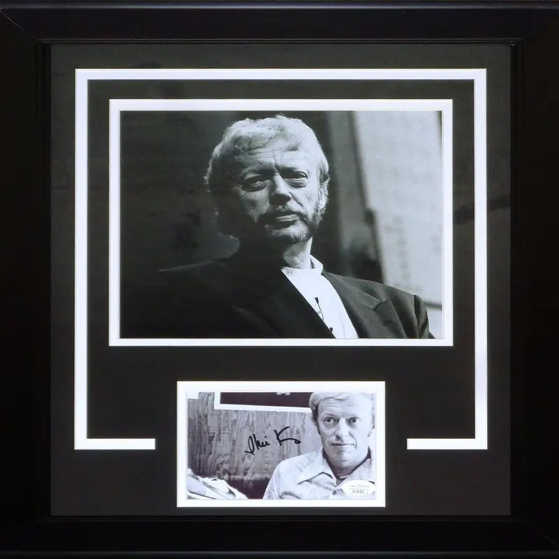 Phil Knight Autographed 4x6 photo Deluxe Framed with Nike 8x10 Photo - JSA