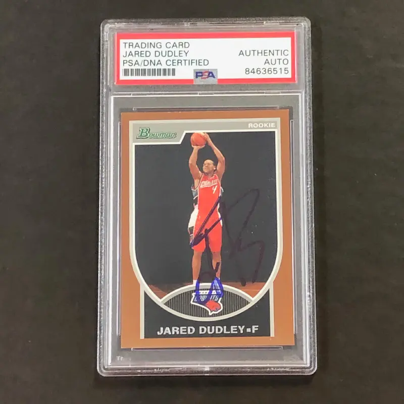2007-08 BOWMAN CHROME #139 Jared Dudley Signed Card AUTO 347/399 PSA Slabbed Bobcats