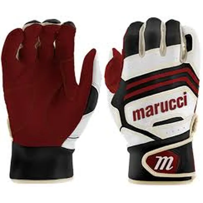 New Marucci Fuzn Pro Batting Gloves Adult Size Medium - Red/Black
