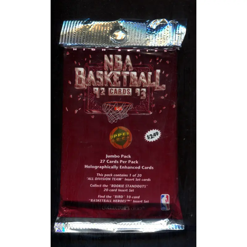 1992/93 Upper Deck Basketball Unopened High Series Jumbo Pack (Red) (Pre-Priced) (27)