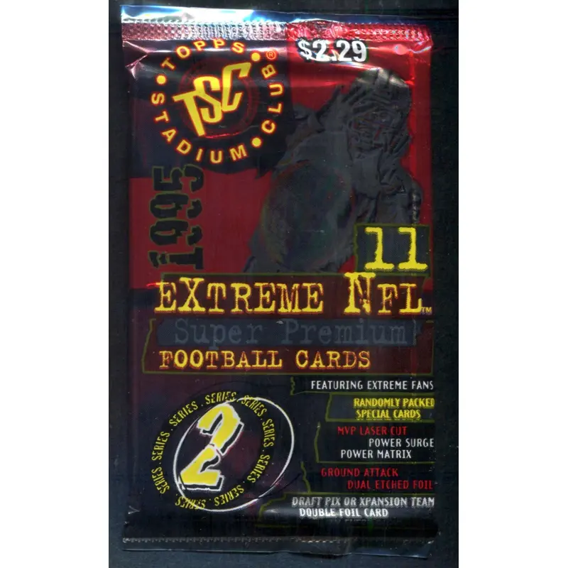1995 Topps Stadium Club Football Unopened Series 2 Pack (Retail) (Pre-Priced) (11)