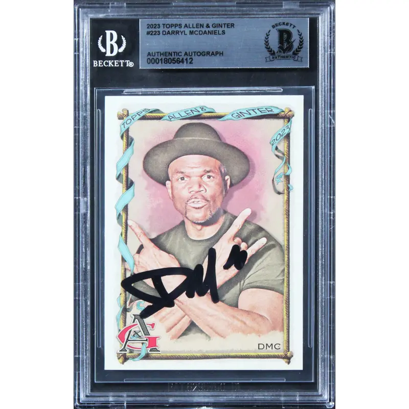 Darryl McDaniels Run DMC Signed 2023 Topps Allen & Ginter #223 Card BAS Slab 2