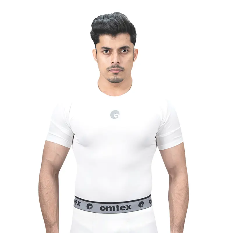 Omtex Core Men'S Compression Top Hs White | Kibi Sports