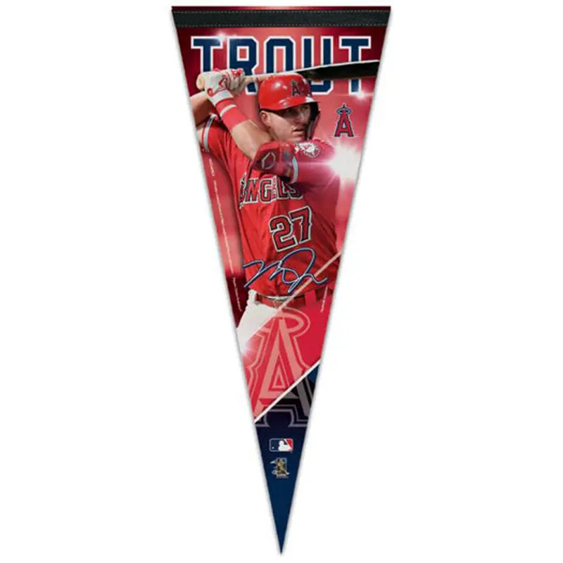 Mike Trout "Signature Series" LA Angels Official MLB Premium Felt Pennant - Wincraft Inc.