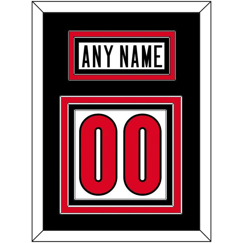 Canada Men's Hockey Nameplate & Number (Back) - 2006 Olympics Home White - Triple Mat 3
