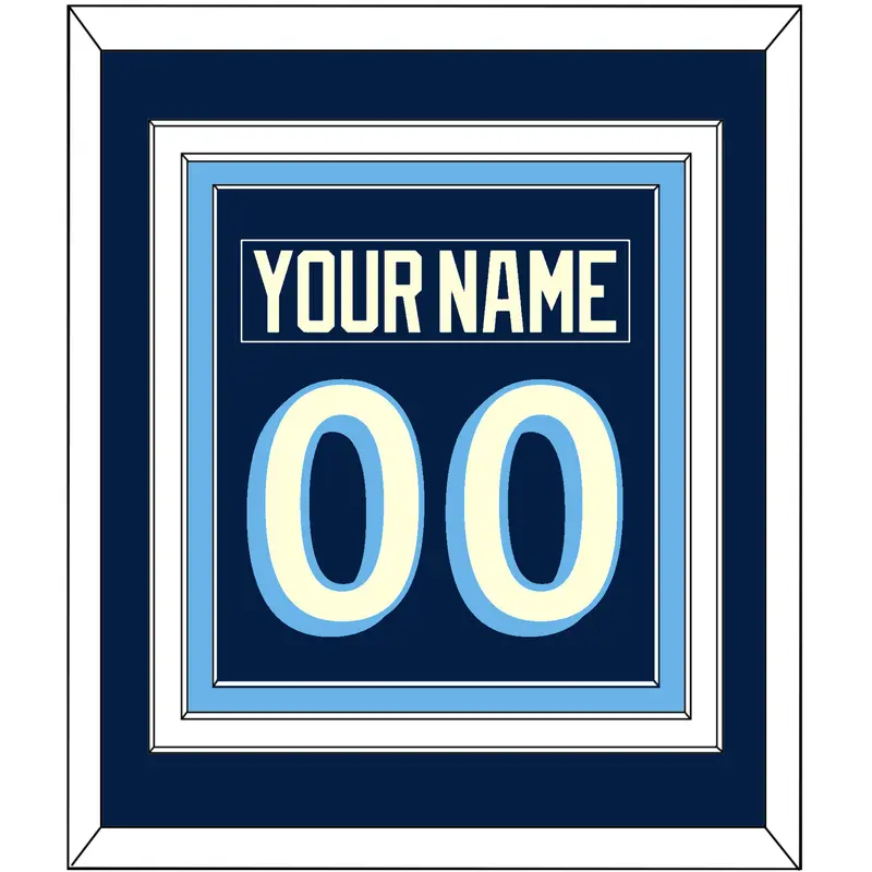 Pittsburgh Nameplate & Number (Back) Combined - Alternate Navy Blue (2011-2013) - Triple Mat 2