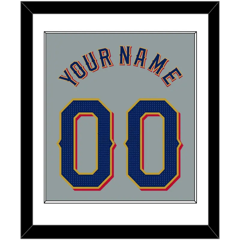 Texas Name & Number - Road Gray - Single Mat 1