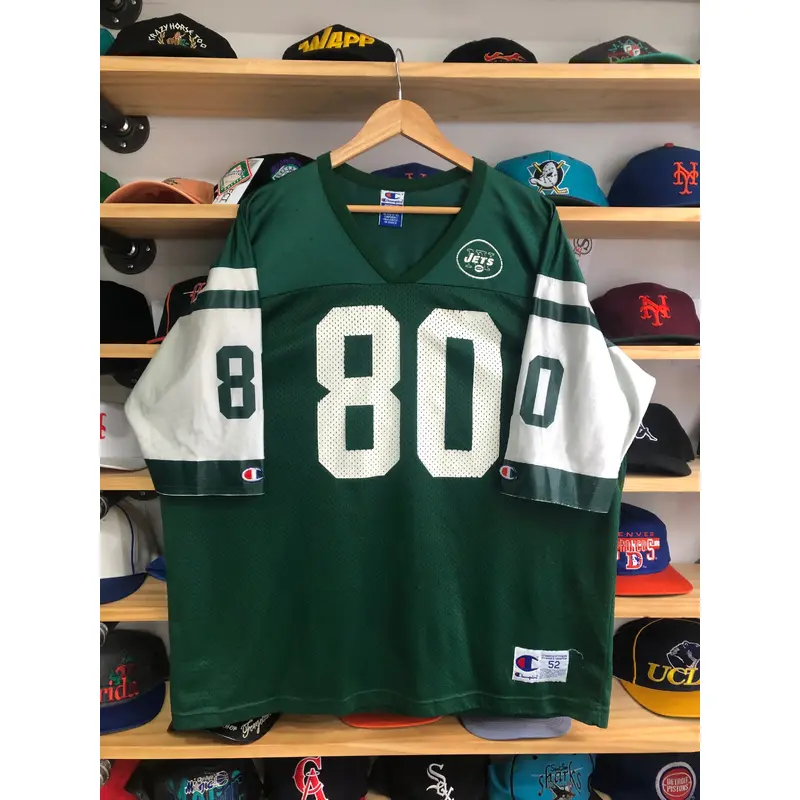 Vintage Champion New York Jets Wayne Chrebet Jersey Size 52