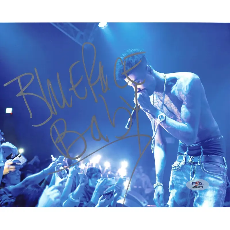 Blueface signed 8x10 photo PSA/DNA Autographed Rapper