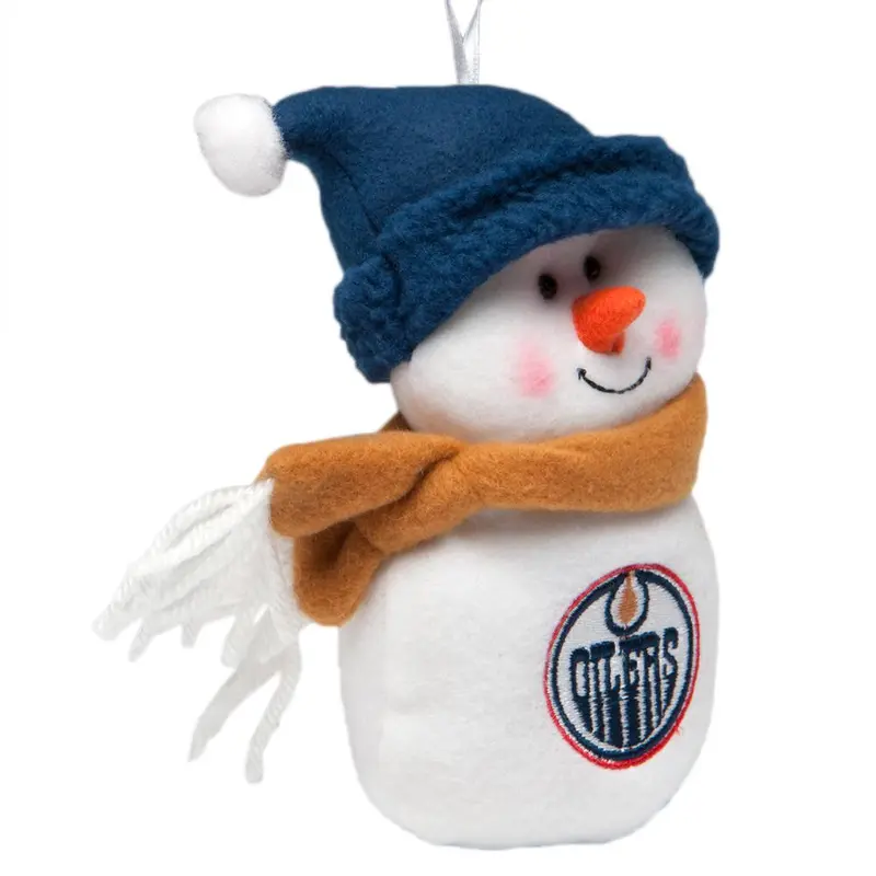 Edmonton Oilers - Plush Snowman Ornament