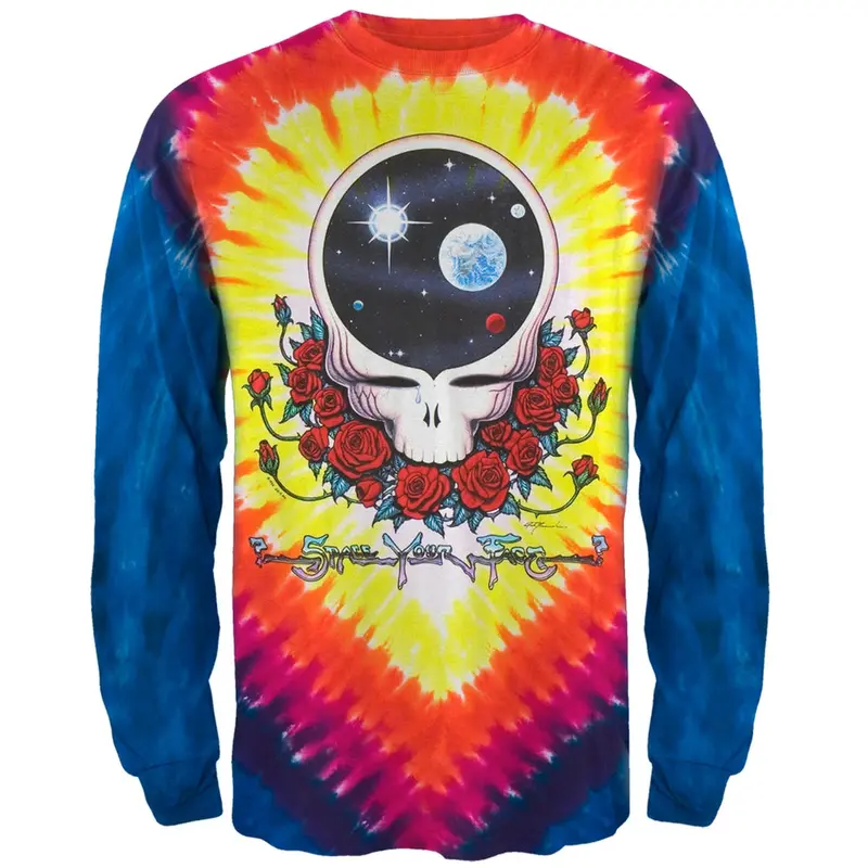 Grateful Dead - Space Your Face Tie Dye Long Sleeve T-Shirt