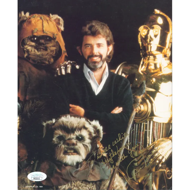 George Lucas Star Wars May The Force Be With You Signed 8x10 Photo JSA #KK22111